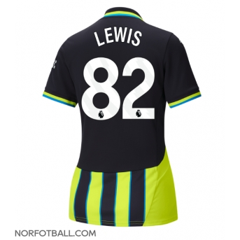 Billige Fotballdrakt Manchester City Rico Lewis #82 Replika Bortedrakt Dame 2024-25 Kortermet